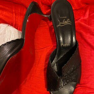 Christian Louboutin Black Sandals  Mules Size 38 1/2